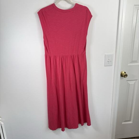 Boden Chloe Notch Jersey Shirt Midi Dress Pink Minimalist Womens UK 14 US 10 - Picture 8 of 9